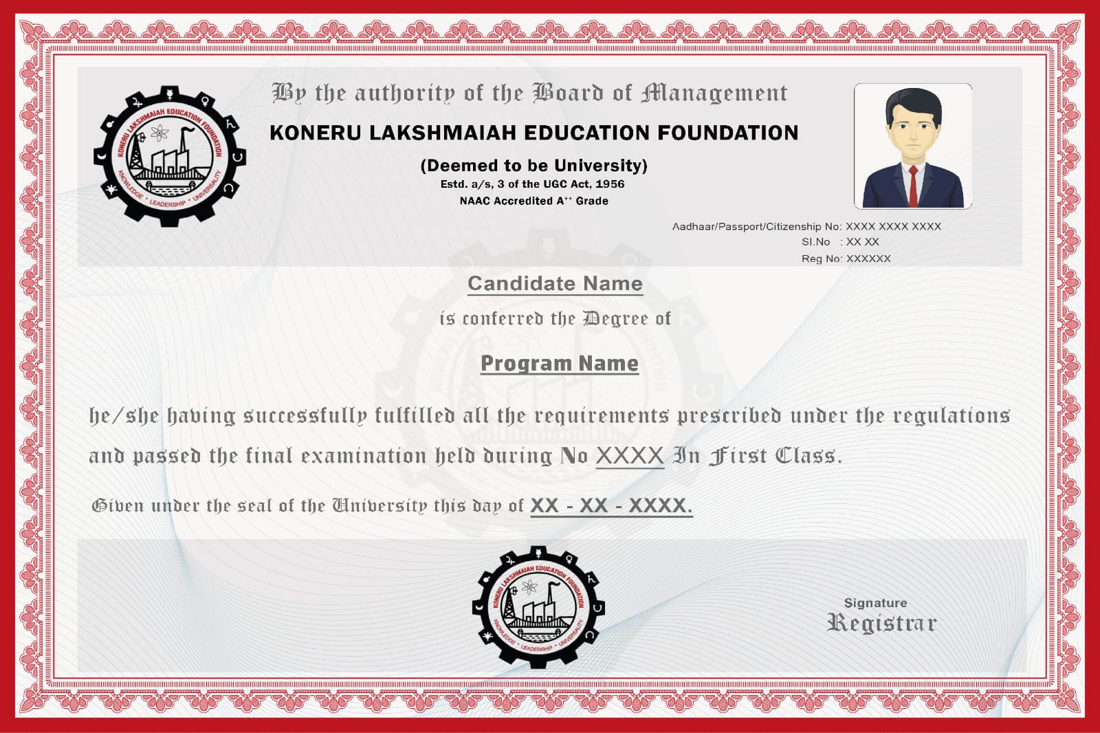 kl online degree certification