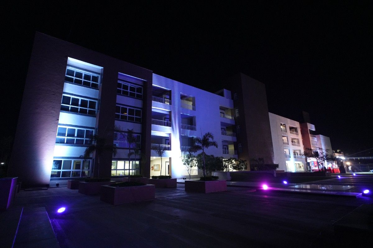 Campus at night